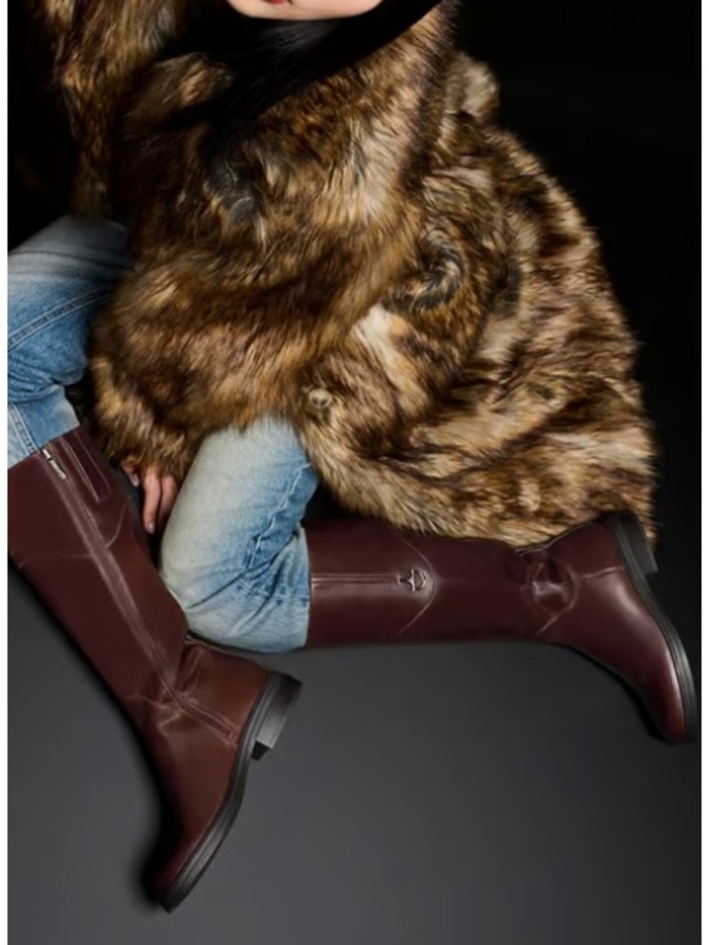 Naturalizer Oslo Knee High Riding Boot, Brown Size 9, NWOT Display pair tried on